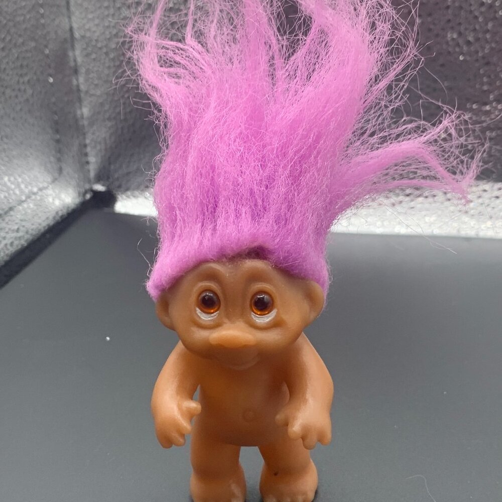 1985 Purple Hair 4" Troll LOOSE SELLING AS IS